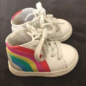 Cat & Jack size 5 high top rainbow sneakers